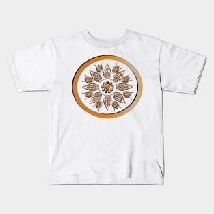 Golden abstract Mandal ornate pattern for background, invitations, cards, premium templates. Kids T-Shirt